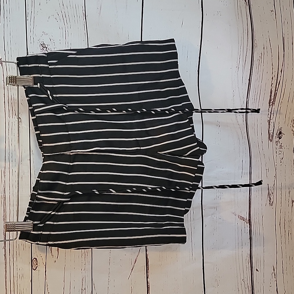 Kenneth Cole satin elastic tie waist shorts.